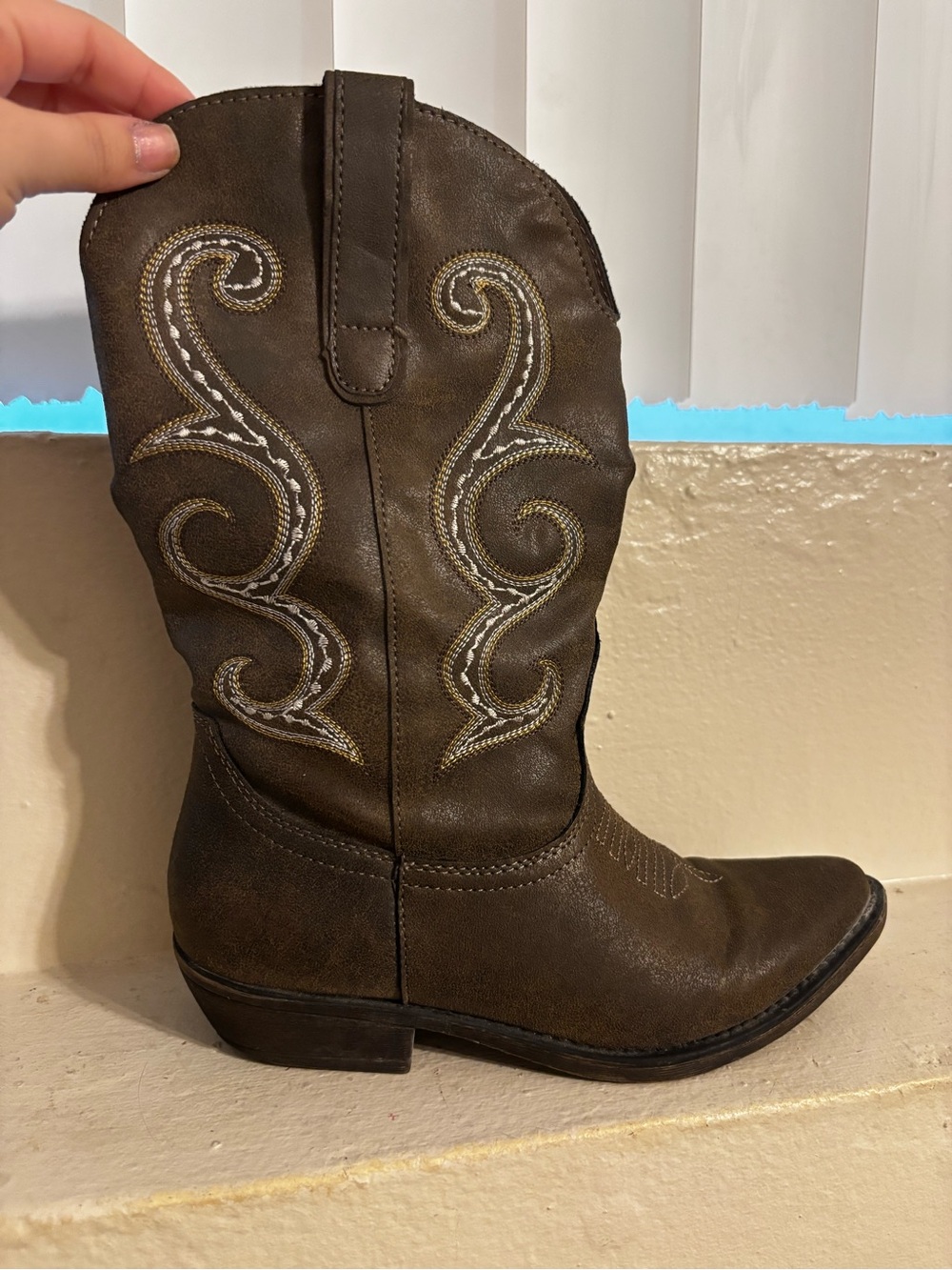 me too Dark Brown Leather Bootie